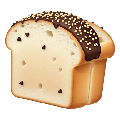 Slice of white bread with chocolate sprinkles on top sticker