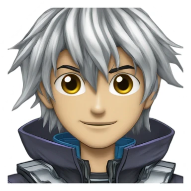 developer behind his laptop with this style : yu-gi-oh manga anime with nanosuit hacker themed character sticker