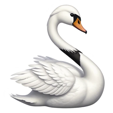 swan facing right sticker