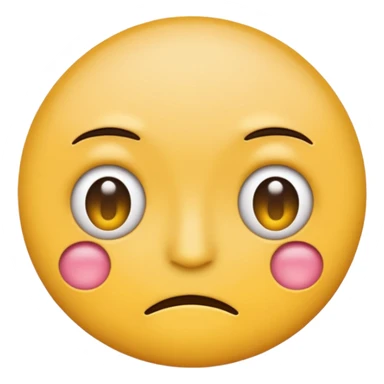 two  round faced emojis not happy stuck together no pink cheeks sticker
