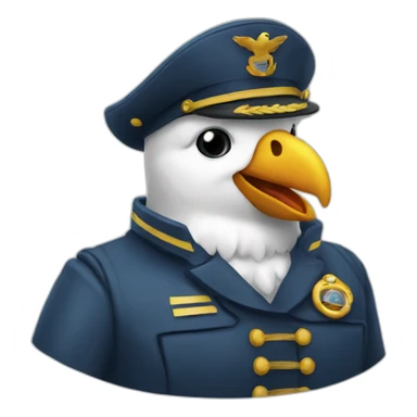Boat captain gull sticker