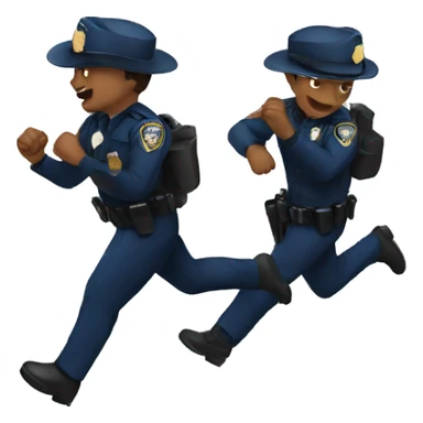 a cop running sticker