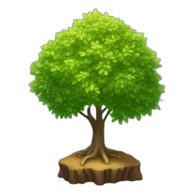small tree in sunshine sticker
