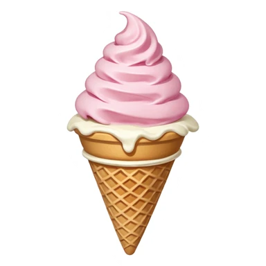 Sorvete rosa e branco sticker