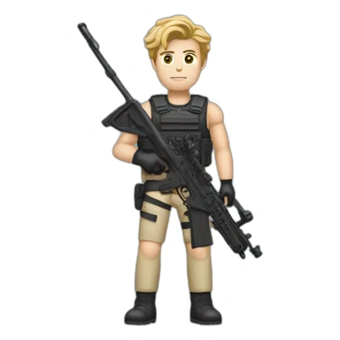 patrick bamford holding a weapon sticker