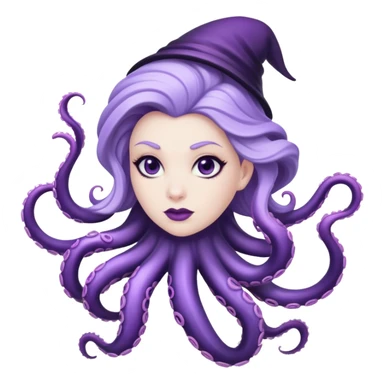 Ursula sea witch with tentacles sticker