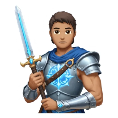 Man holding big DARK souls moonlight sword sticker