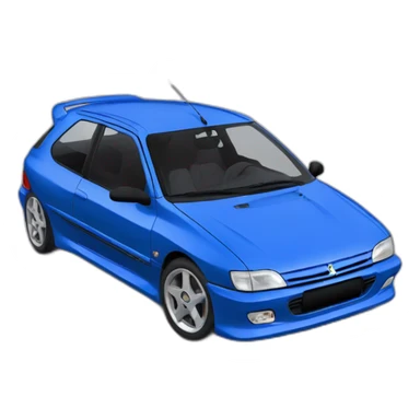 Peugeot 306 bleu tuning sticker