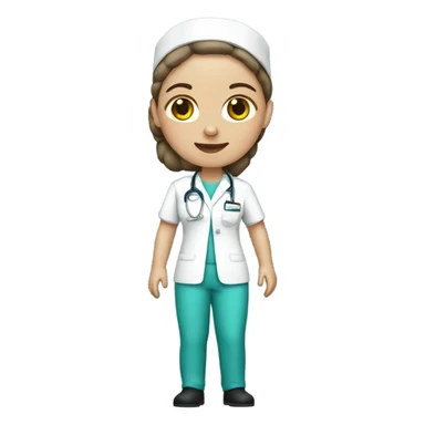 White skin nurse Christmas sticker
