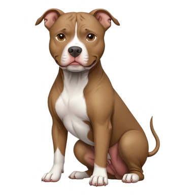 pit bull grey-brown sticker