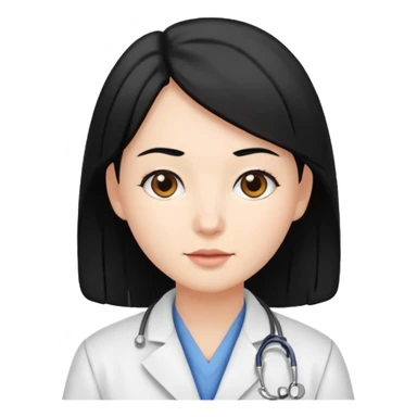 veterinaria cabello negro sticker