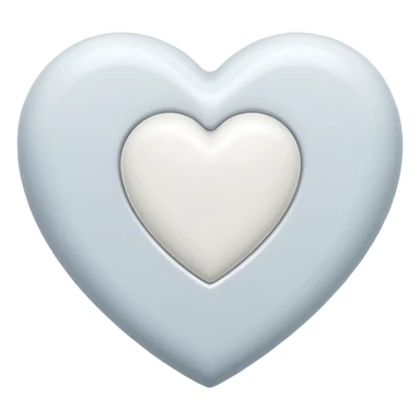 화이트 하트 sticker