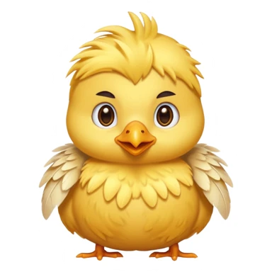 A chick with neat feathers sticker