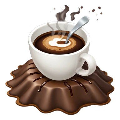 spiled coffee on the ground sticker