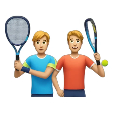 A group of four people playing padel sticker