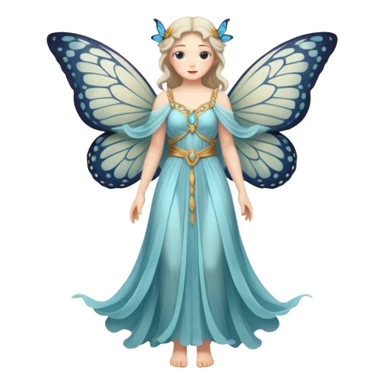 fullbody ancient woman with butterfly wings sticker