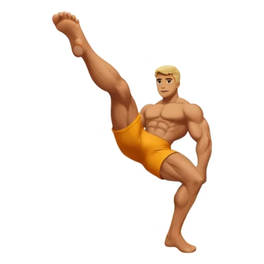 Kicking feet sticker