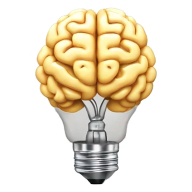 the human brain shaped idea lightbulb sticker