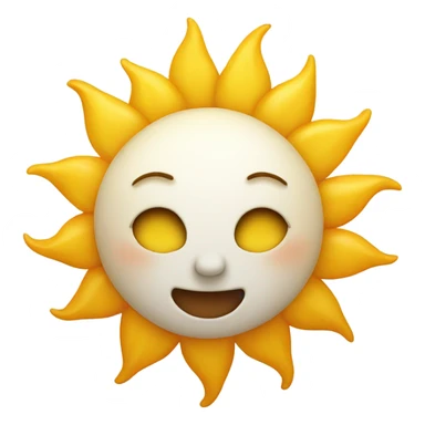 sun face sticker