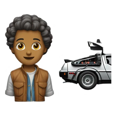 Emet Brown in back to the future sticker
