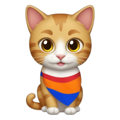 Cat with Armenia 🇦🇲 flag sticker