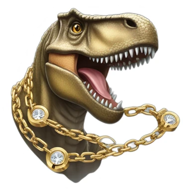 T rex using chains and diamond rolex  sticker