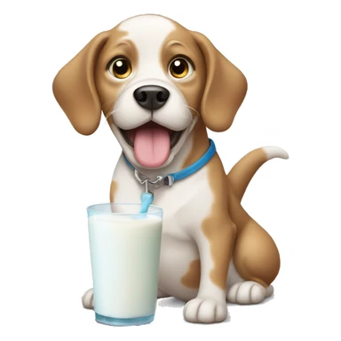 Dog With Milk sticker