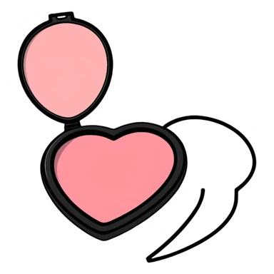 Heart-shaped blusher compact makeup sticker