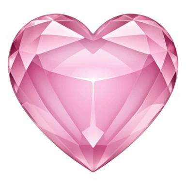 light pink crystal heart with geometric sticker