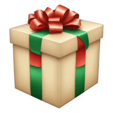 Christmas GIFTBOX with satin bow sticker