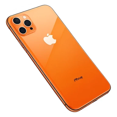 Iphone 17 pro max orange color sticker