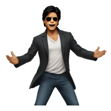 shahrukh khan open arms pose sticker
