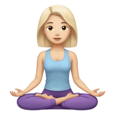 A woman with calming, gentle voice with a soft, reassuring tone, like a yoga instructor guiding a meditation session. sticker