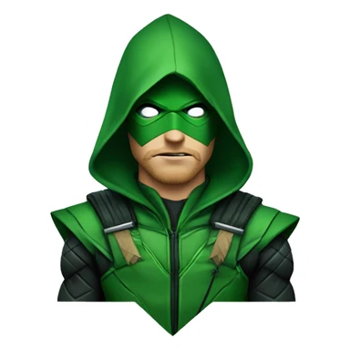 green arrow from DC with a hood on sticker