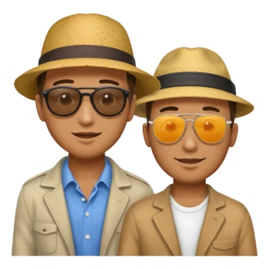 man helping another sticker