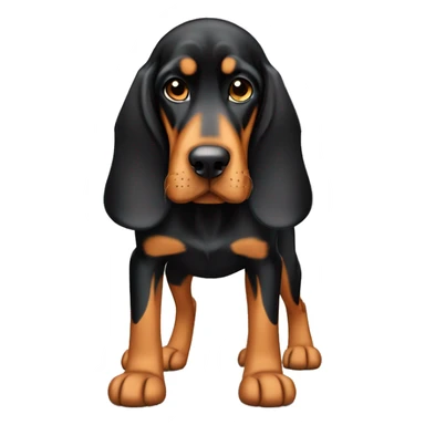 Black And Tan Coonhound Dog Breed Full Body sticker