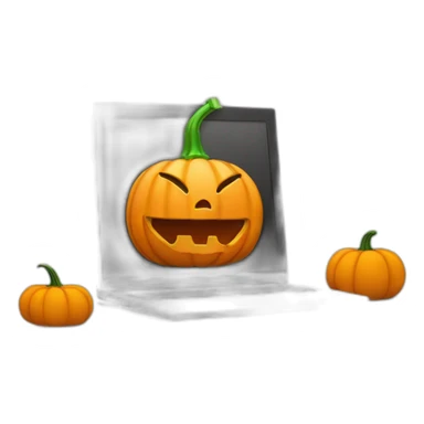 pumkin with a computer sticker
