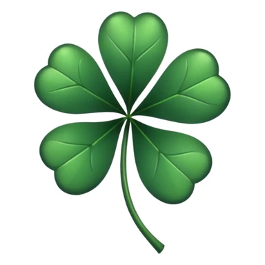 Black five leaf clover  sticker