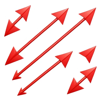 seta sólida vermelha para marcar início de frase sticker