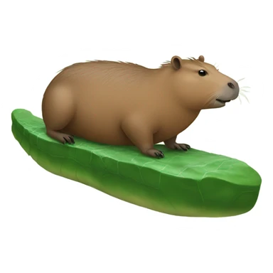 Capybara on an alligator  sticker
