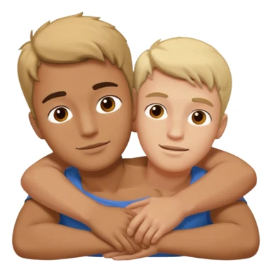 Two guys laying on each other  sticker