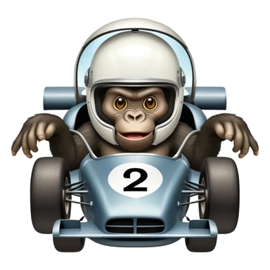 king kong gorilla racetrack a car with helmet sticker