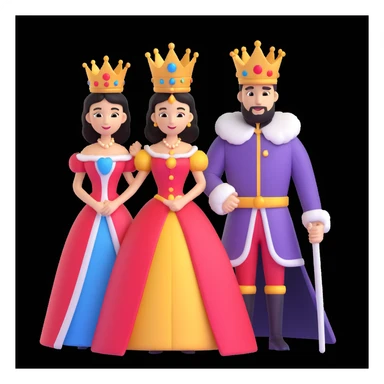 disney king and queen posing sticker