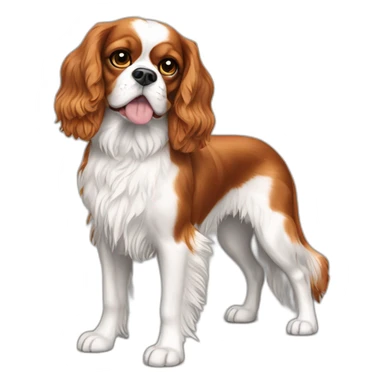 dog Cavalier King Charles Spaniel full body sticker