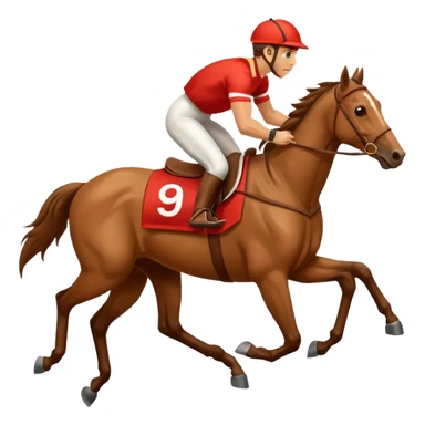 Race track horse sticker