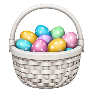 t easter eggs in white basket sticker