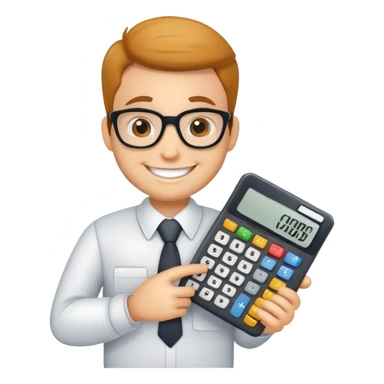 a cartoon mascot for accounting sticker