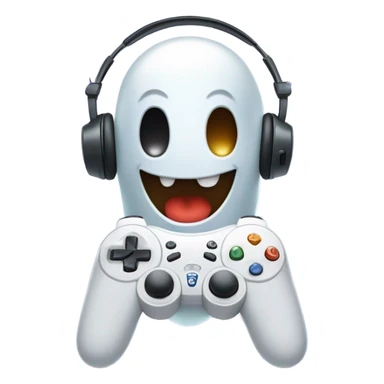 gamer ghost laughing sticker