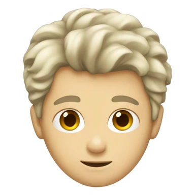 white Boy with messy hair and less beard  sticker