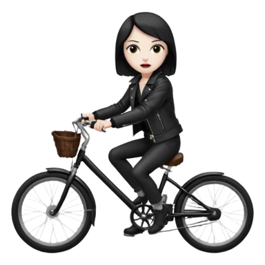vampire with bicycle. sticker